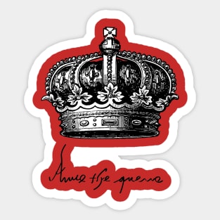 Anne Boleyn, Queen of England, Crown and Signature Sticker